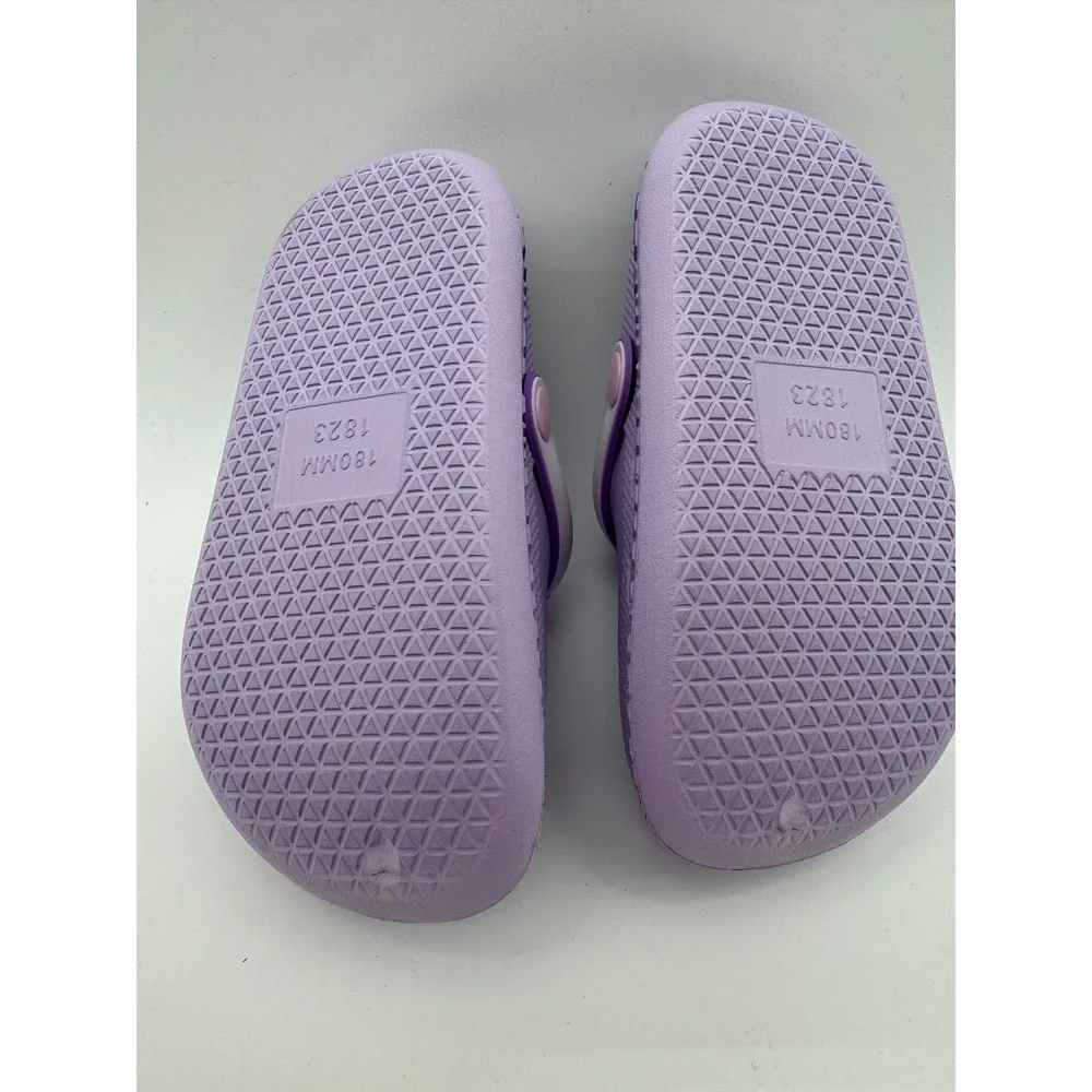 Kids Purple Clogs Size‎ 11-12 Charms Cute Slip On Sandals Lightweight